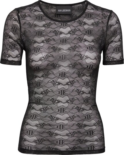 HAN Kjøbenhavn Lace Monogram Short Sleeve Black 36 HAN Kjøbenhavn Lace Monogram Short Sleeve Black 36