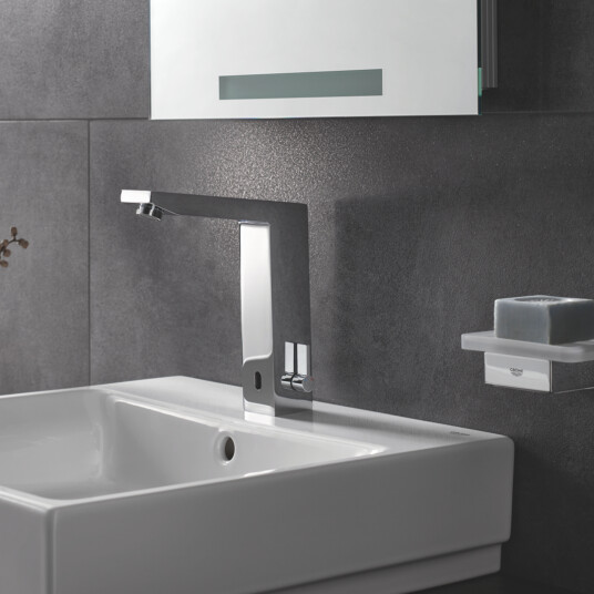 GROHE EUROCUBE E BERØRINGSFRITT SERVANTBATTERI 6V KROM