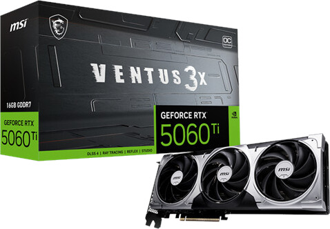 MSI GeForce RTX 5060 Ti VENTUS 3X OC Grafikkort 16GB GDDR7 - PCIe 4K