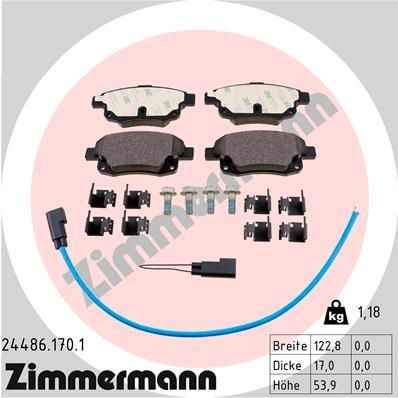 Bremseklosser ZIMMERMANN 24486.170.1