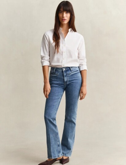 GANT Slim Flare Monogram Jeans Blue 30 GANT Slim Flare Monogram Jeans Blue 30