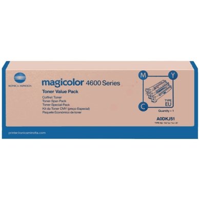 Konica Minolta A0DKJ51 Tonerkassett Rainbow-Kit (c,m,y), 4.000 sider