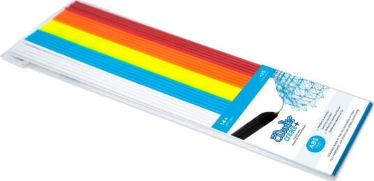 3Doodler ABS Filament Gul/Hvit/Rød/Oransje/Blå 3 mm 25 stk