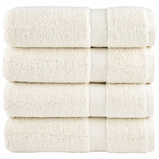 Premium håndklær SOLUND 4 stk kremhvit 50x100cm 600 g/m2 Premium håndklær SOLUND 4 stk kremhvit 50x100cm 600 g/m2