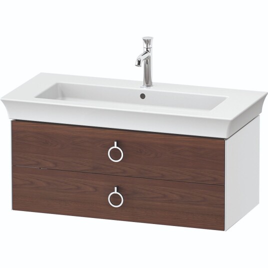 Duravit White Tulip Servantskap 2 skuf. 98,4x45,8x41 cm Valnøtt/Hvit Høyglans