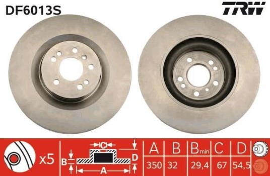 Bremseskive TRW DF6013S