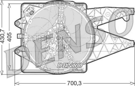 DENSO DER01020 Kjølevifte DENSO DER01020 Kjølevifte
