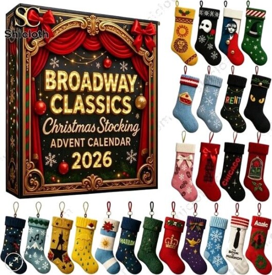 Nedtelling til jul blindboks 24 dagers hengende jul Broadway Classic julestrømpe adventskalender blindboks