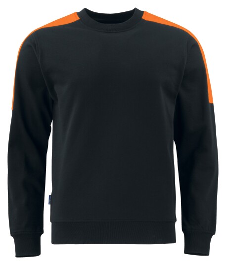 ProJob 2125 Sweatshirt 100% Bomull Black/orange XXL