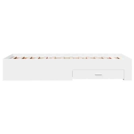 Sengeramme med skuffer hvit 100x200 cm konstruert tre 8721102620720