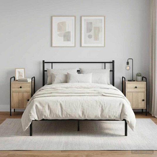 vidaXL Nattbordskap 2 stk. Sonoma eik 35 x 36,5 x 61 cm Konstruert tre