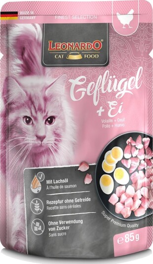 Leonardo Våtfôr Finest Selection Porsjonsposer Fjærkre Og Egg 16 X 85 G