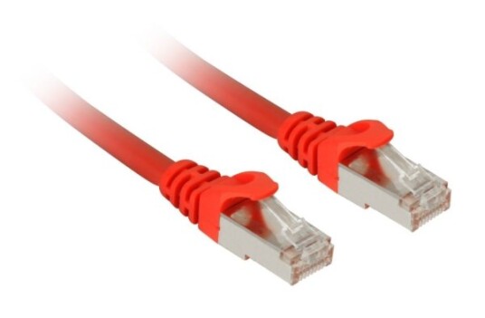 Sharkoon Patch Network Cable Sftp Rj-45 With Cat.7A Raw Cable Red 7.5 Meters