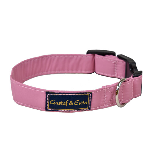 Justerbart hundehalsbånd Gammelrosa 45cm