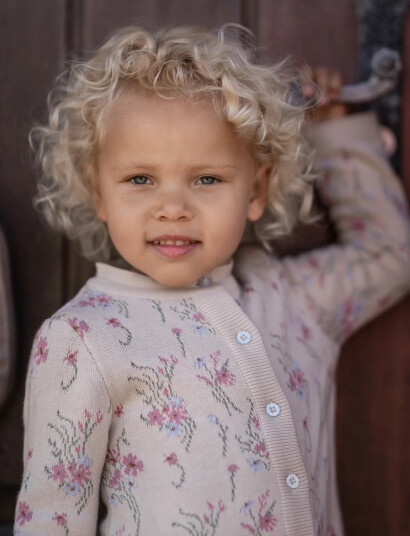 Hanevild Flower Cardigan   Cream   110