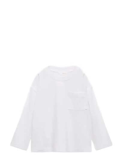 Mango Pocket Cotton T-Shirt - White - 2-3