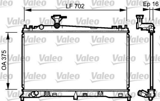 Radiator VALEO 734483 Radiator VALEO 734483
