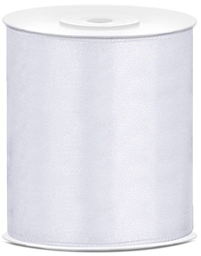 HVITT Silkebånd 25 meter x 10 cm