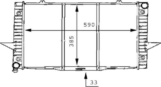 Radiator, motorkjøling MAHLE CR 165 000S