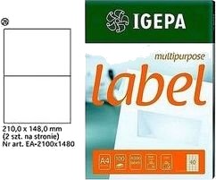Mondi Etiketter A4 Igepa 210 X 148 Mm Hvit 100