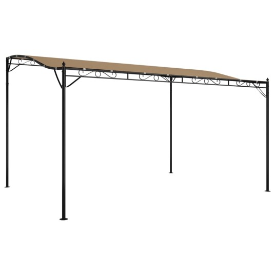 vidaXL Baldakin gråbrun 4x3 m 180 g/m² stoff og stål vidaXL Baldakin gråbrun 4x3 m 180 g/m² stoff og stål