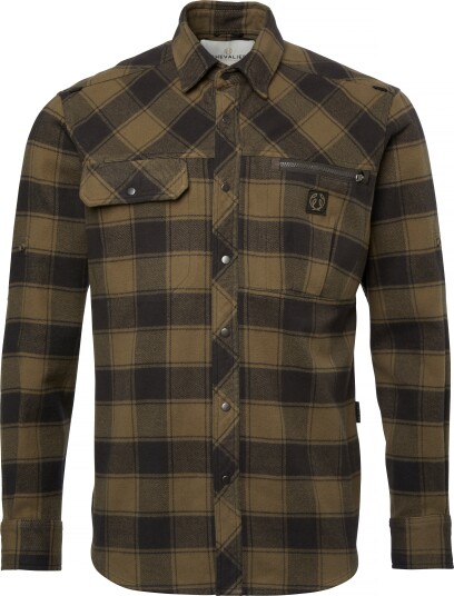 Chevalier Men's Raptor Heavy Flannel Shirt Kodiak Brown Checked M
