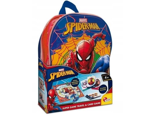 Lisciani Spiderman-Ryggsekk Med Spill Og Kort
