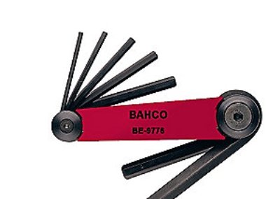 Bahco Unbrako®-Nøglesæt, Sorte, Metrisk Be-9776 Sæt, 7 Dele 1.5-2-2.5-3-4-5-6Mm Monteret I Knivholder