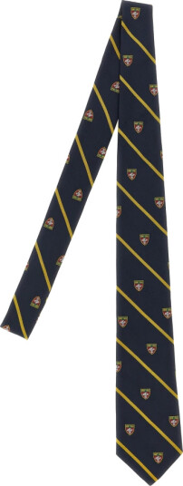Polo Ralph Lauren Crest Striped Tie Navy/Gold