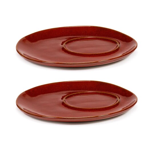 Serax La Mère skål til kaffekopp Ø14,5 cm 2-pakn. Venetian red