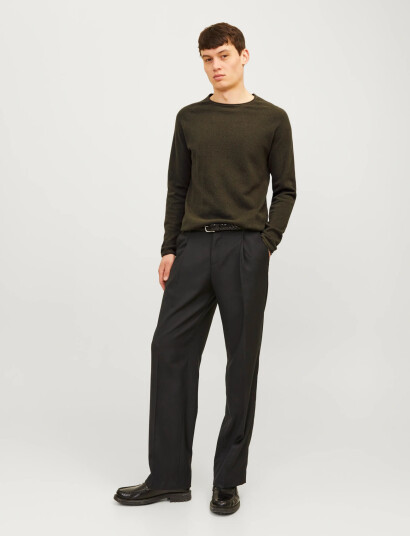 Jack & Jones Jjehill Knit Crew Neck Noos - Khaki green - M Jack & Jones Jjehill Knit Crew Neck Noos - Khaki green - M