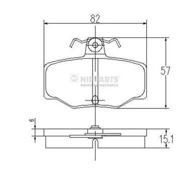 Bremseklosser NIPPARTS J3611031