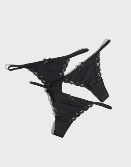Nelly Svart Adore Me Thong 3 Pack