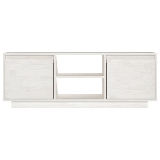 vidaXL TV-benk 110x30x40 cm heltre furu hvit