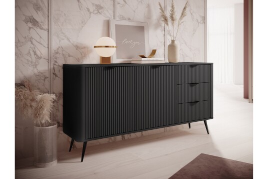 Forba Kommode 164 cm   Svart