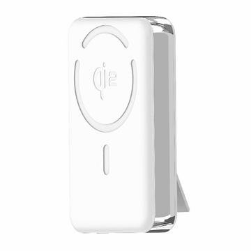 MTP Products M02A 10000mAh Qi2 Magnetisk Trådløs Powerbank Hvit MTP Products M02A 10000mAh Qi2 Magnetisk Trådløs Powerbank Hvit