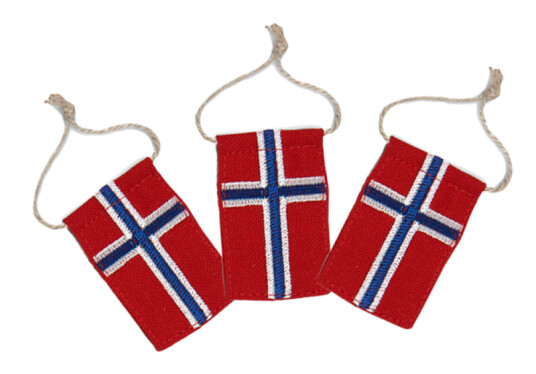 Langkilde & Søn Pynteflagg i pose 3stk