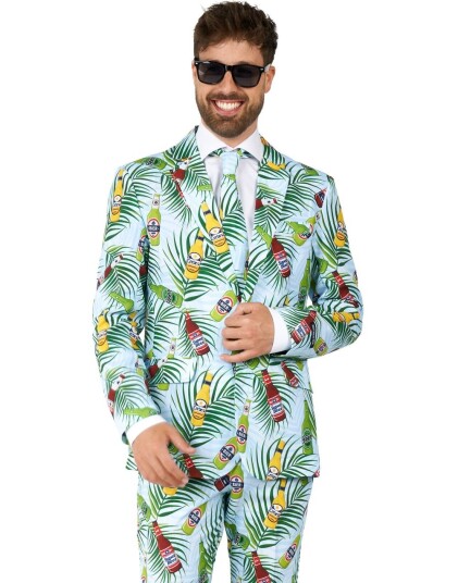 OppoSuits Suitmeister Tropical Beers Blue Dress Large OppoSuits Suitmeister Tropical Beers Blue Dress Large