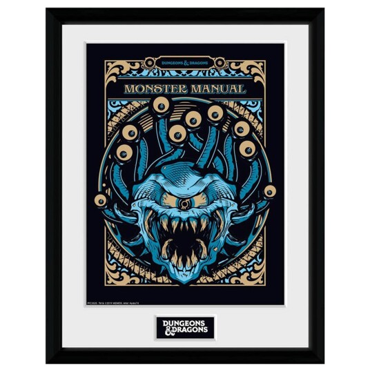 Dungeons and Dragons Innrammet Bilde 30 x 40 cm Monster Manual Dungeons and Dragons Innrammet Bilde 30 x 40 cm Monster Manual