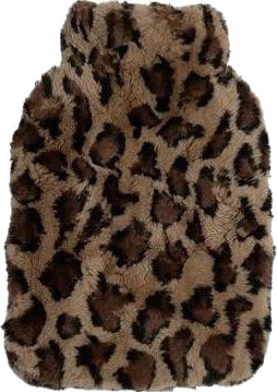 Natures Collection Varmeflaske Eksklusiv Leopard Kaninpels