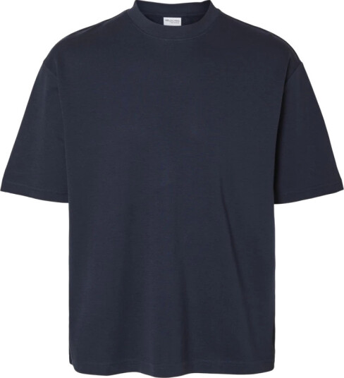 Selected Homme Loose Oscar Short Sleeve O-Neck Tee Blå M