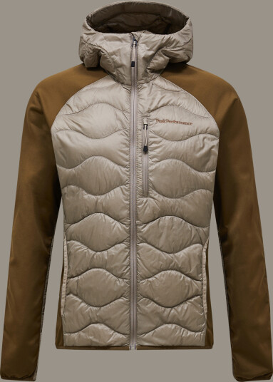 Peak Performance Men"s Helium Down Hybrid Hood Avid Beige/Meadow Moss M