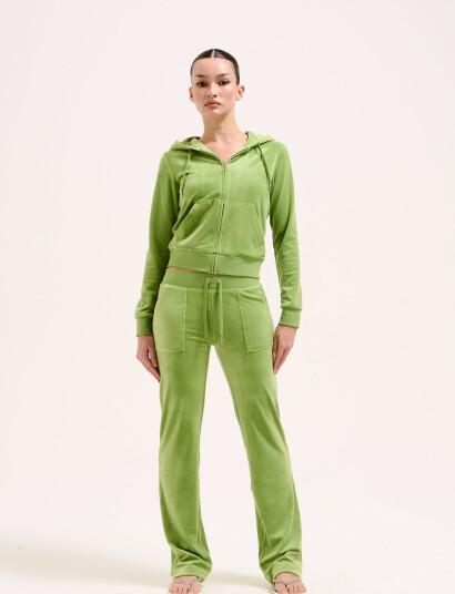 Juicy Couture Del Ray Pocketed Pant - Green - XXS