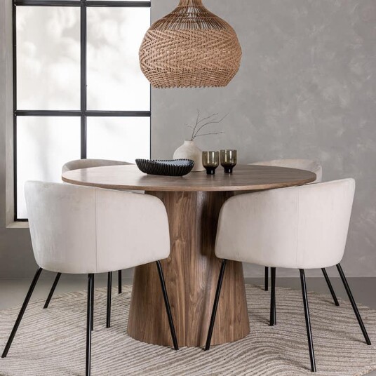 Venture Home Spisegruppe Venture Home Lanzo Ø120 cm med 4 stk Berit Stoler GR23573