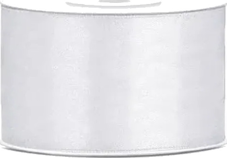 Sateng - silkebånd hvit 38mm/25m