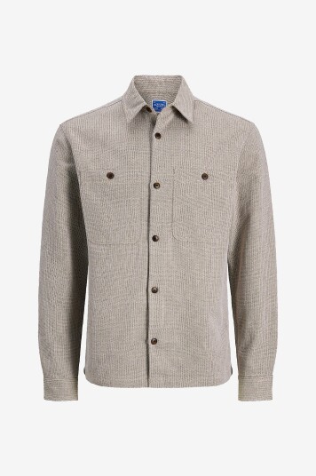 Jack & Jones Overtreksskjorte jprBlurayle Linen Beige Jack & Jones Overtreksskjorte jprBlurayle Linen Beige