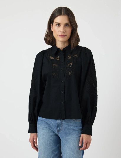 YAS Yaszimia Ls Shirt S. Noos - Black - 38 YAS Yaszimia Ls Shirt S. Noos - Black - 38