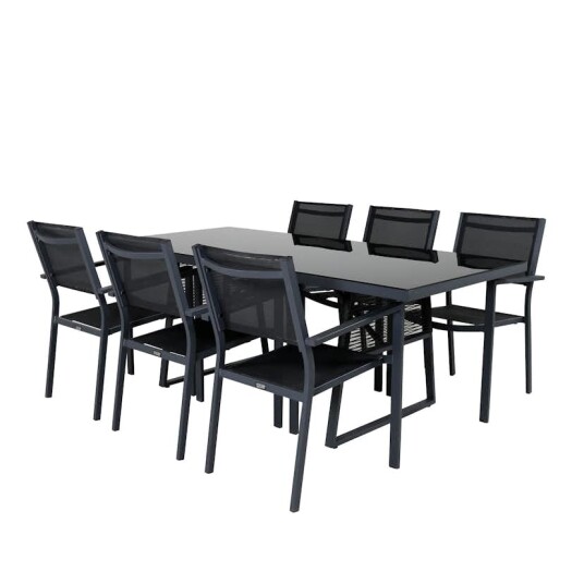 Spisegruppe Venture Home Douglas med 6 Copacabana Stablebare Spisestoler Spisegruppe Venture Home Douglas med 6 Copacabana Stablebare Spisestoler