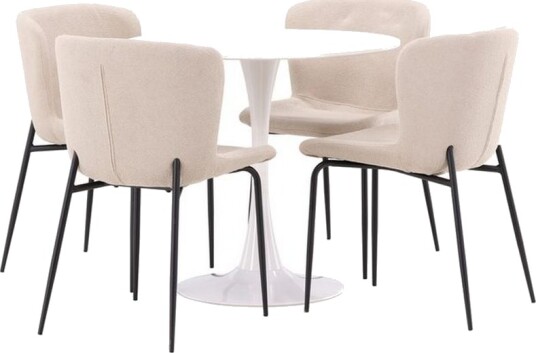 Rundt spisesett Hamden, Modesto - Beige