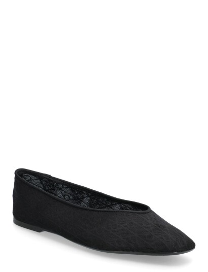 Calvin Klein Square Ballerina Aop Mesh   Black   36